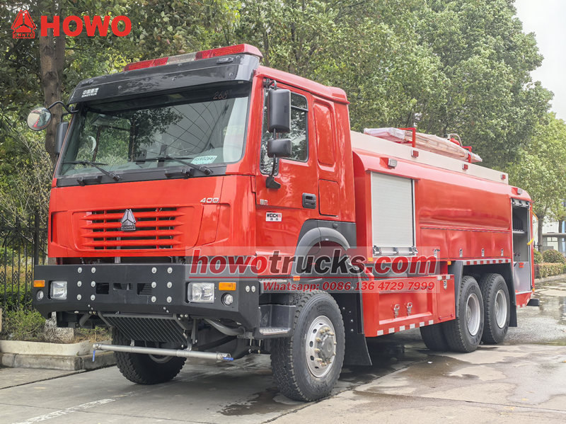 HOWO 6×6 off-road fire tender truck