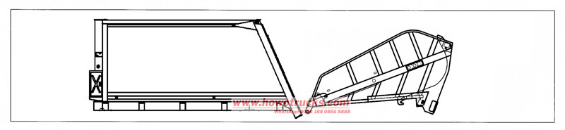 How to loading garbage compactor body kit by 40HQ