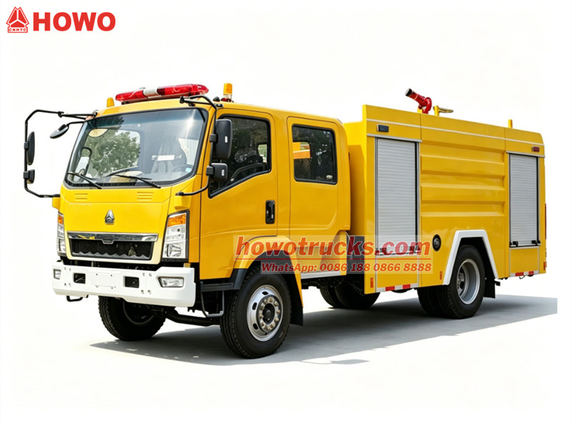 HOWO mini quick attack emergency fire truck
